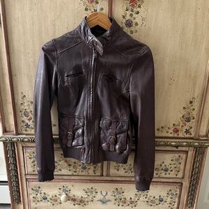 Lucky Brand Chocolate Leather Jacket